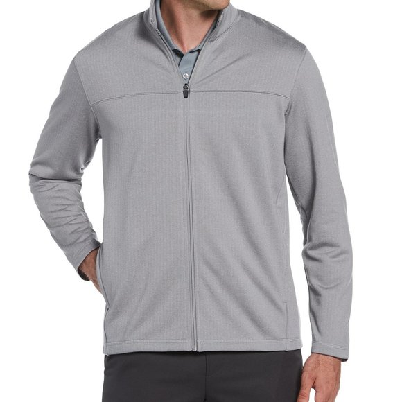 PGA Tour Men's Gray Full Zipper Large Royal Fleece Golf jacket - New with Tags - Picture 1 of 4